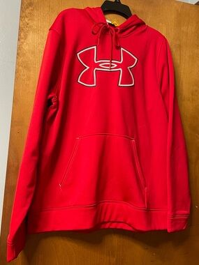 Under Armour Men's Bright Red Logo Pullover Hoodie